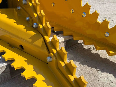 The CL Fabrication tree puller in the image is likely a Dominator model, which is their most powerful tree puller. It’s mounted on a skid steer and is designed for removing large trees and stumps.